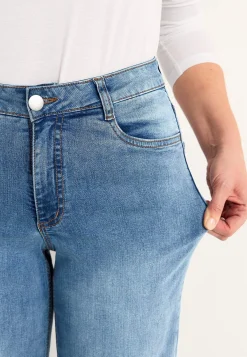 Høj Talje|Straight Fit- Brede, lange jeans med høj talje Renata | Cellbes