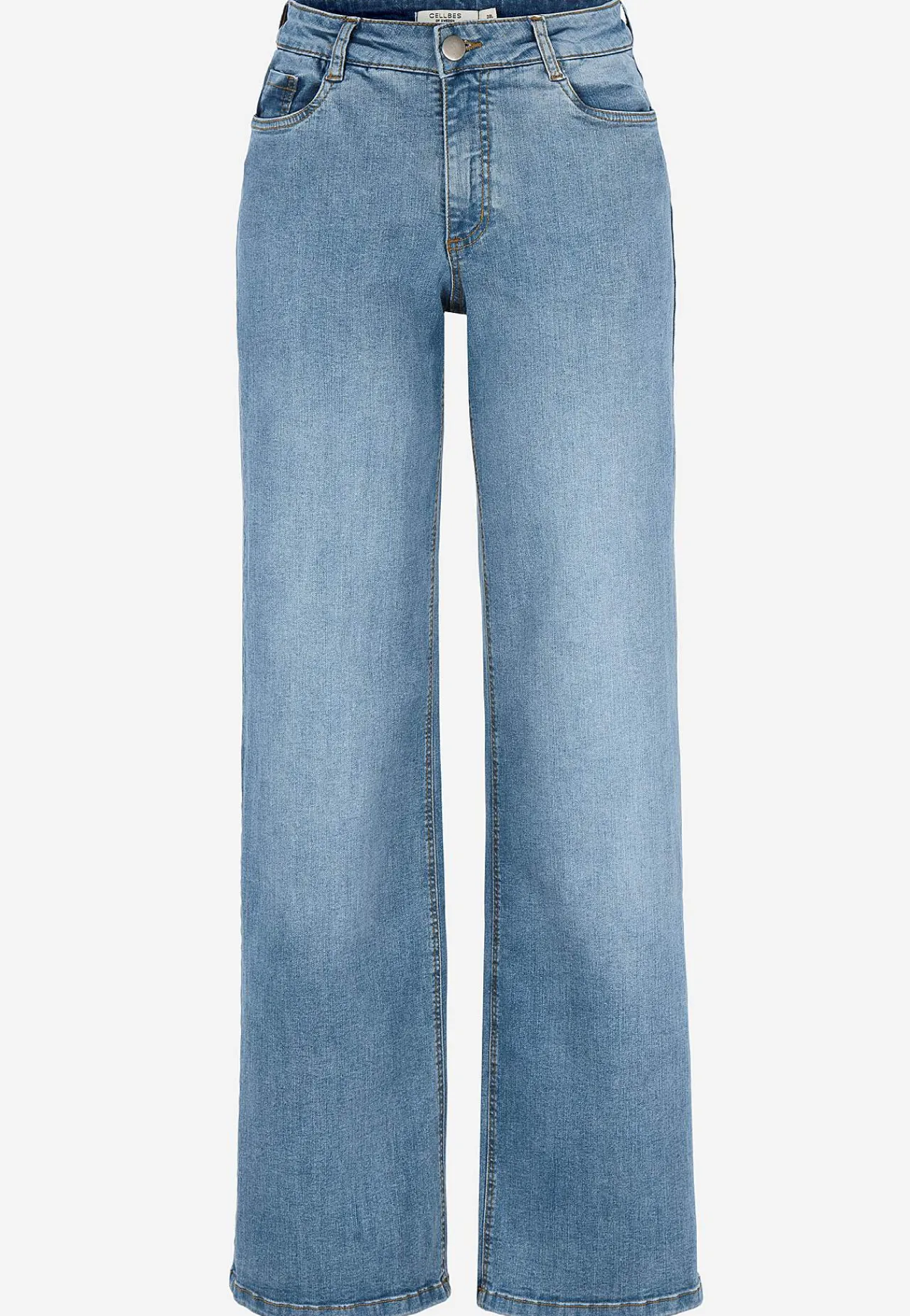 Høj Talje|Straight Fit- Brede, lange jeans med høj talje Renata | Cellbes