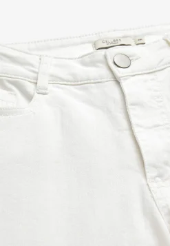 Høj Talje|Straight Fit-Cellbes of Sweden Brede, lange jeans med høj talje Renata Hvid denim