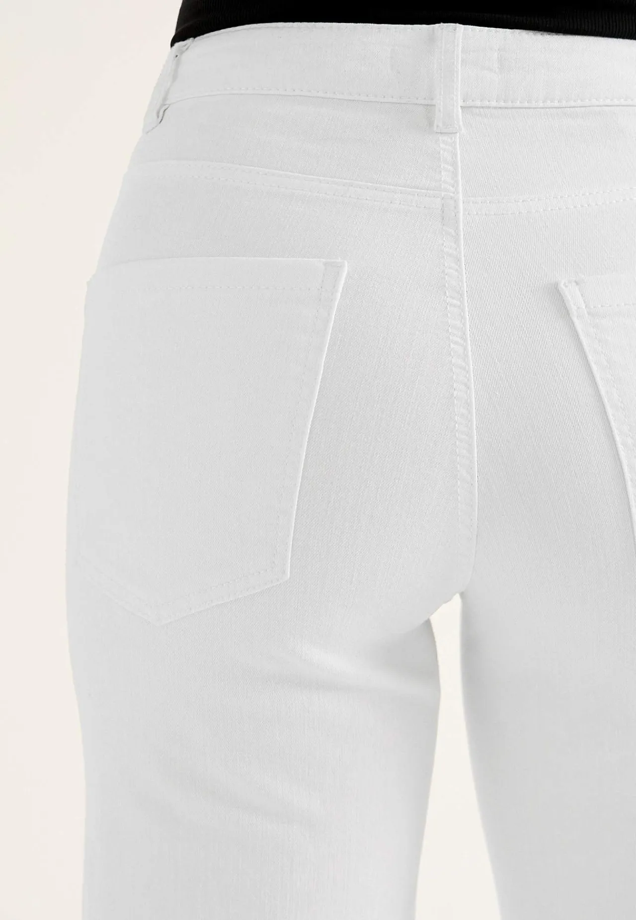 Høj Talje|Straight Fit-Cellbes of Sweden Brede, lange jeans med høj talje Renata Hvid denim