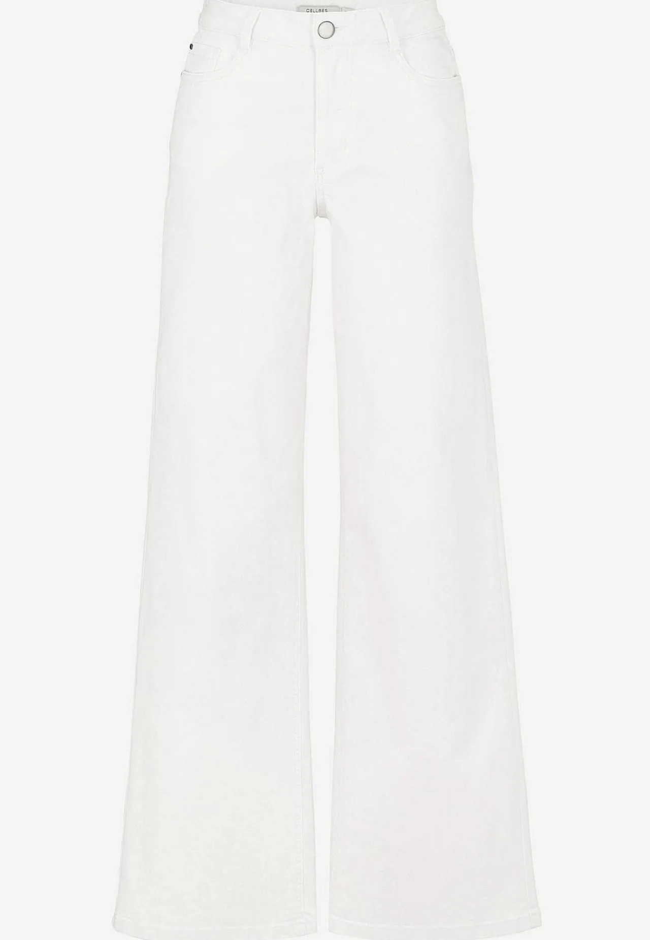 Høj Talje|Straight Fit-Cellbes of Sweden Brede, lange jeans med høj talje Renata Hvid denim