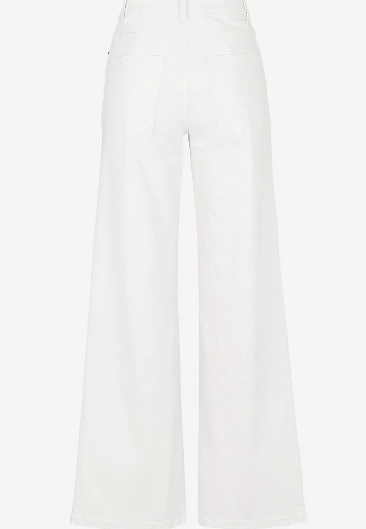 Høj Talje|Straight Fit-Cellbes of Sweden Brede, lange jeans med høj talje Renata Hvid denim
