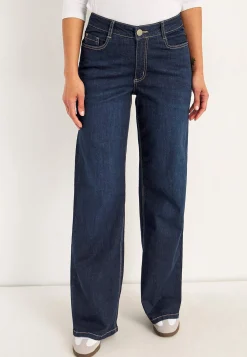 Høj Talje|Straight Fit- Brede, lange jeans med høj talje Renata | Cellbes