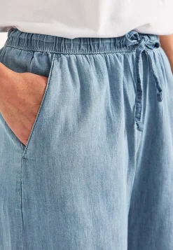 Forårsbukser|Vide Bukser-Cellbes of Sweden Bukser i denim med brede ben Lyseblå / Denim