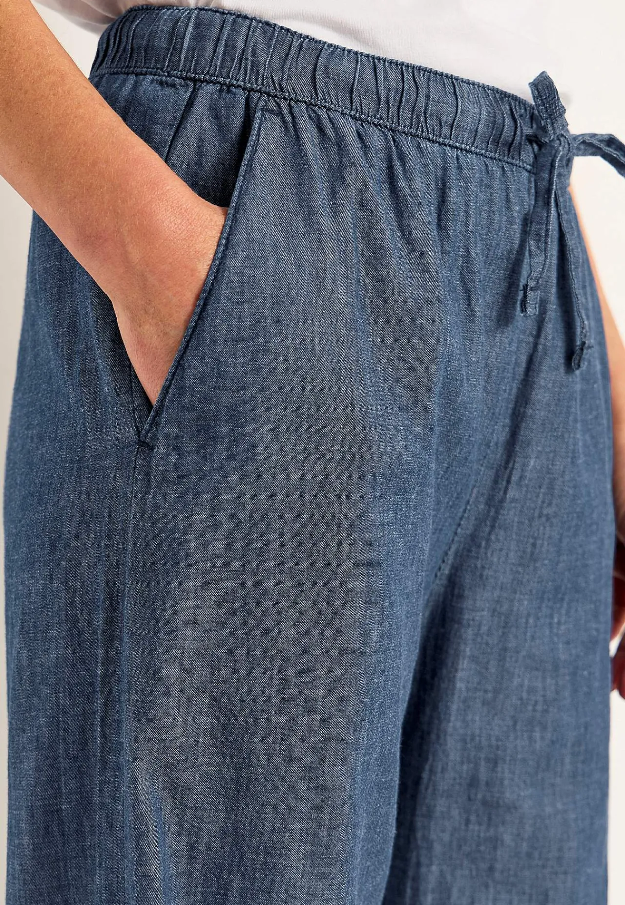Forårsbukser|Vide Bukser-Cellbes of Sweden Bukser i denim med brede ben Mellemblå / Denim