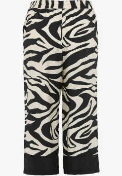 Ankelbukser|Culottes-Wasabiconcept Bukser med zebramønster Sort / Mønstret