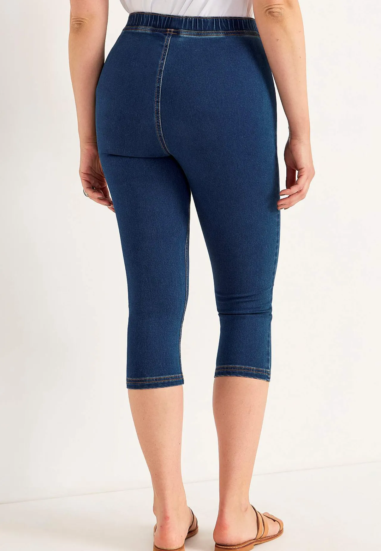 Caprileggings|Capribukser- Capri leggings i Denim