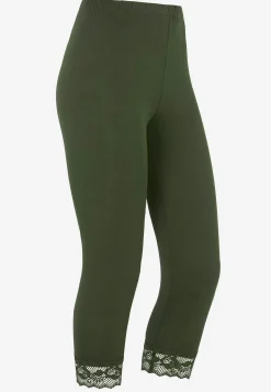 Caprileggings|Forårsbukser-Cellbes of Sweden Capri leggings med blonde susanne Kakigrøn