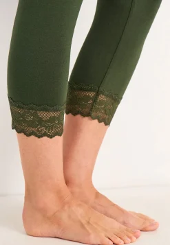 Caprileggings|Forårsbukser-Cellbes of Sweden Capri leggings med blonde susanne Kakigrøn