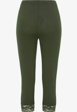 Caprileggings|Forårsbukser-Cellbes of Sweden Capri leggings med blonde susanne Kakigrøn