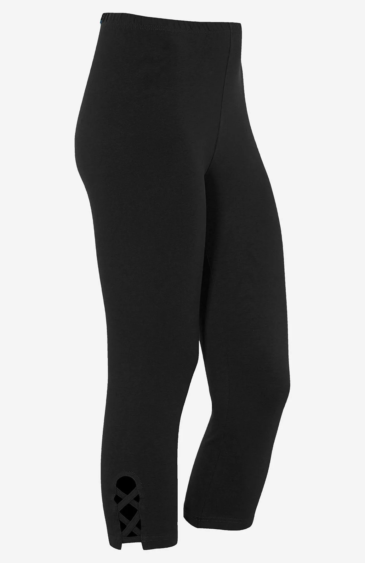 Caprileggings|Flerpak Leggings-Cellbes of Sweden Capri leggings med dejlige detaljer 2-pack Mørkegrøn + Sort