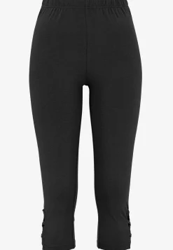 Caprileggings|Flerpak Leggings-Cellbes of Sweden Capri leggings med dejlige detaljer 2-pack Blå + Sort