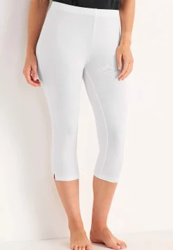 Caprileggings|Forårsbukser-Cellbes of Sweden Capri leggings med sideslidser Hvid