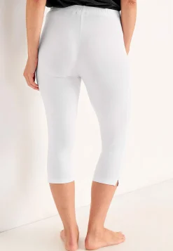 Caprileggings|Forårsbukser-Cellbes of Sweden Capri leggings med sideslidser Hvid