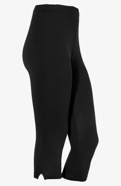 Caprileggings|Forårsbukser-Cellbes of Sweden Capri leggings med sideslidser Sort