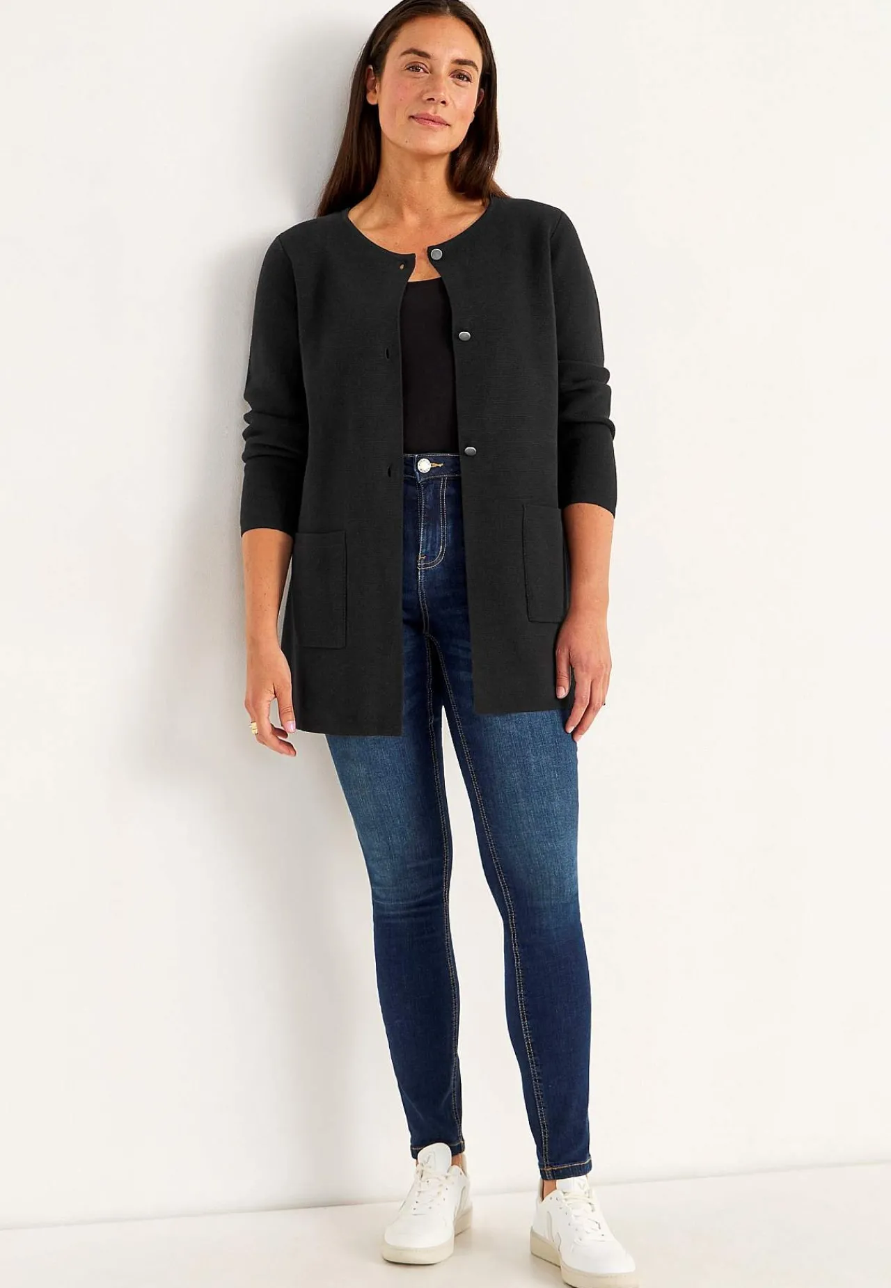 Cardiganer|Cardiganer-Cellbes of Sweden Cardigan i bomuld Sort