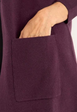 Cardiganer|Cardiganer-Cellbes of Sweden Cardigan i bomuld Mørklilla