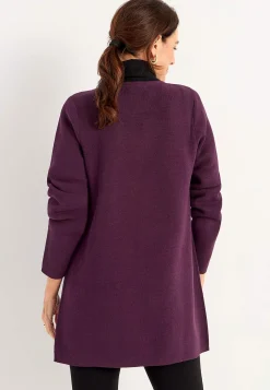 Cardiganer|Cardiganer-Cellbes of Sweden Cardigan i bomuld Mørklilla