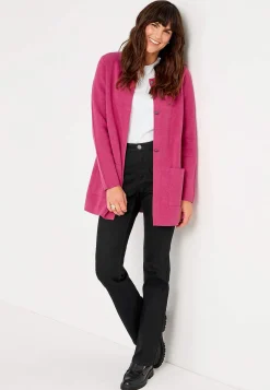 Cardiganer|Cardiganer-Cellbes of Sweden Cardigan i bomuld Cerise