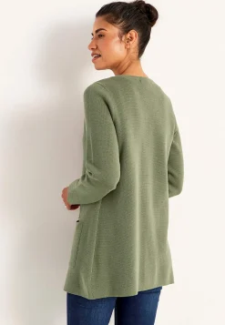 Cardiganer|Cardiganer-Cellbes of Sweden Cardigan i bomuld Kakigrøn