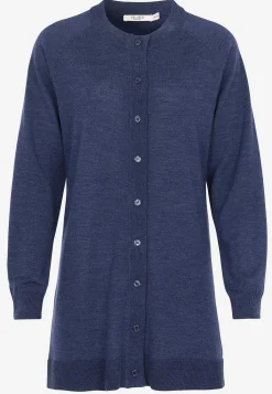 Cardiganer|Premium-Cellbes of Sweden Cardigan Premium i merinould Mørkeblå / Meleret