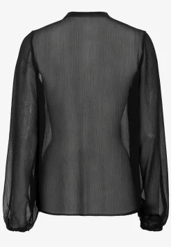 Bluser-Soyaconcept Chiffonbluse med volanter Sort