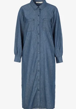 Denimkjoler|Denimkjoler-Cellbes of Sweden Cowboykjole med sidelommer Mørkeblå / Denim