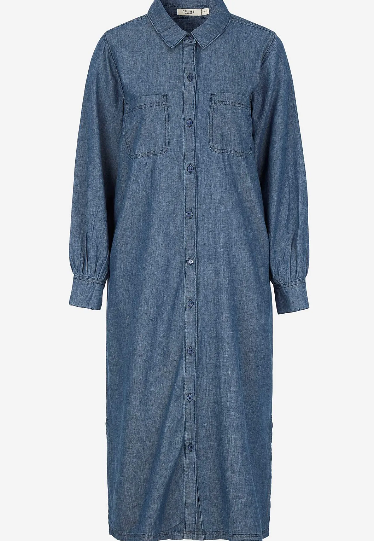 Denimkjoler|Denimkjoler-Cellbes of Sweden Cowboykjole med sidelommer Mørkeblå / Denim