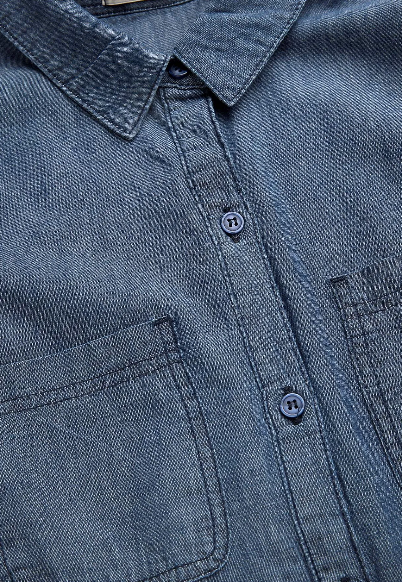Denimkjoler|Denimkjoler-Cellbes of Sweden Cowboykjole med sidelommer Mørkeblå / Denim