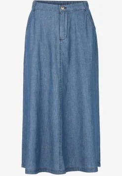 Nederdele|Denimnederdele-Cellbes of Sweden Cowboynederdel med lommer Mellemblå Denim