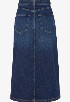 Nederdele|Denimnederdele-Cellbes of Sweden Cowboynederdel med slids foran Mørkeblå / Denim