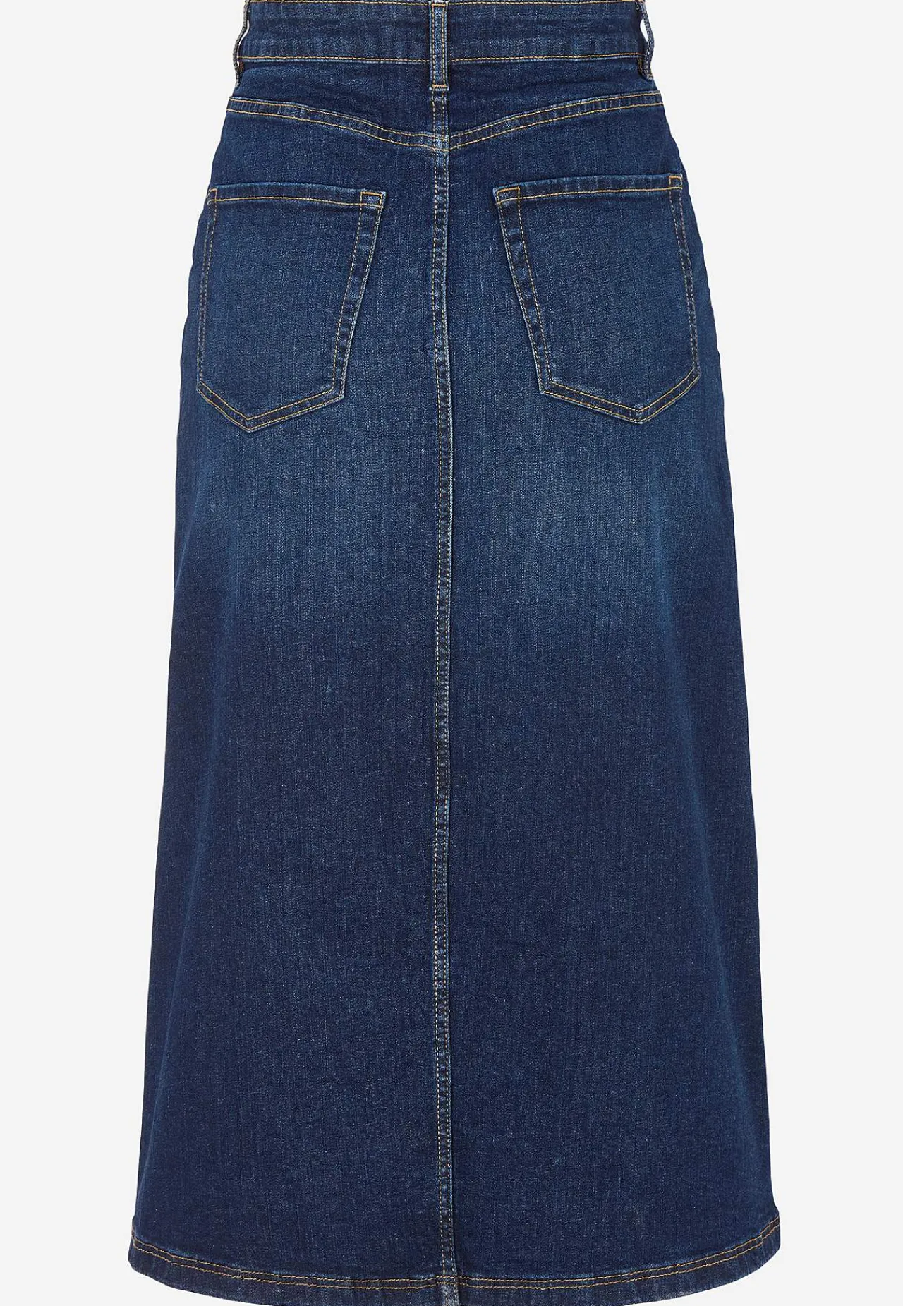 Nederdele|Denimnederdele-Cellbes of Sweden Cowboynederdel med slids foran Mørkeblå / Denim