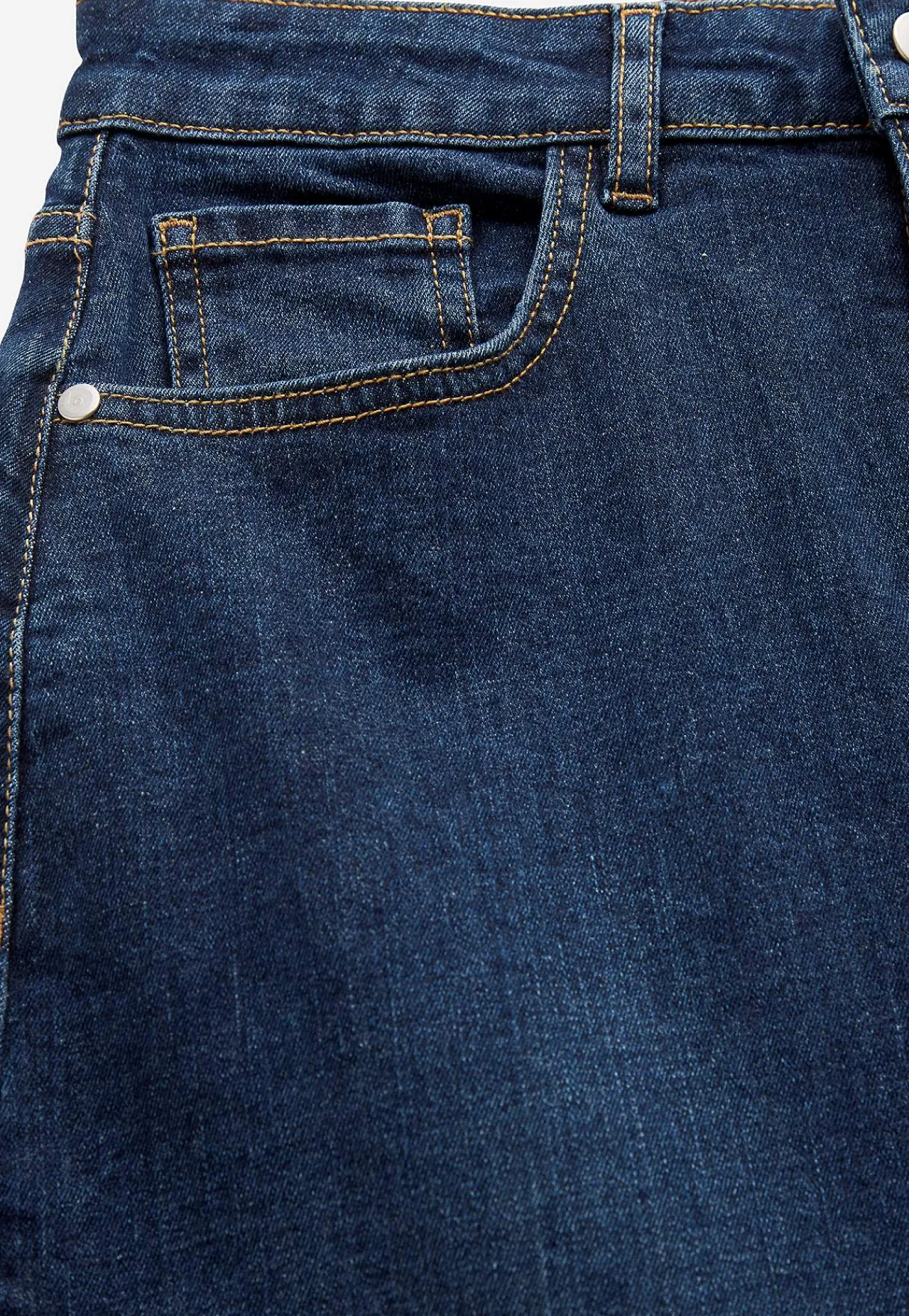 Nederdele|Denimnederdele-Cellbes of Sweden Cowboynederdel med slids foran Mørkeblå / Denim
