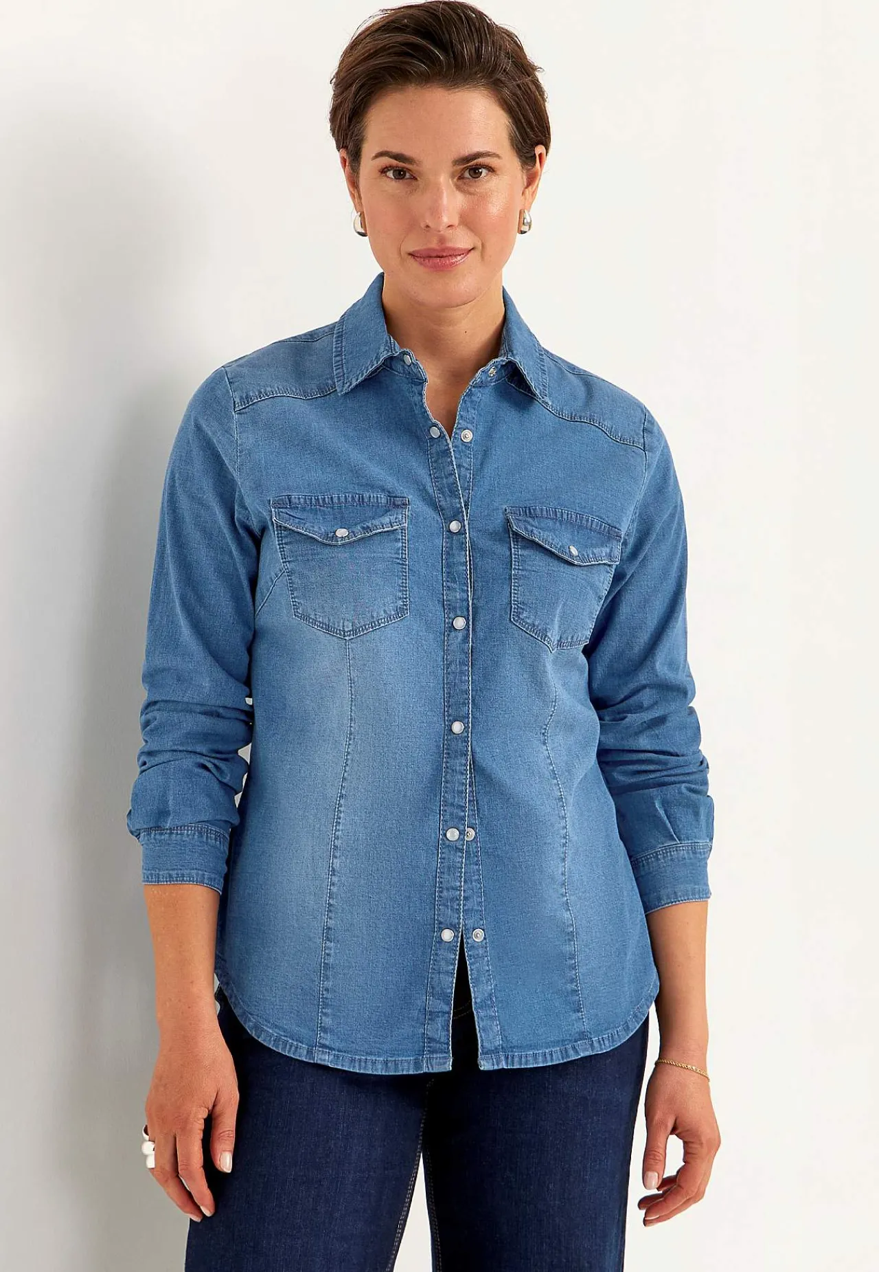 Skjorter-Cellbes of Sweden Cowboyskjorte i lidt lettere denim | Cellbes
