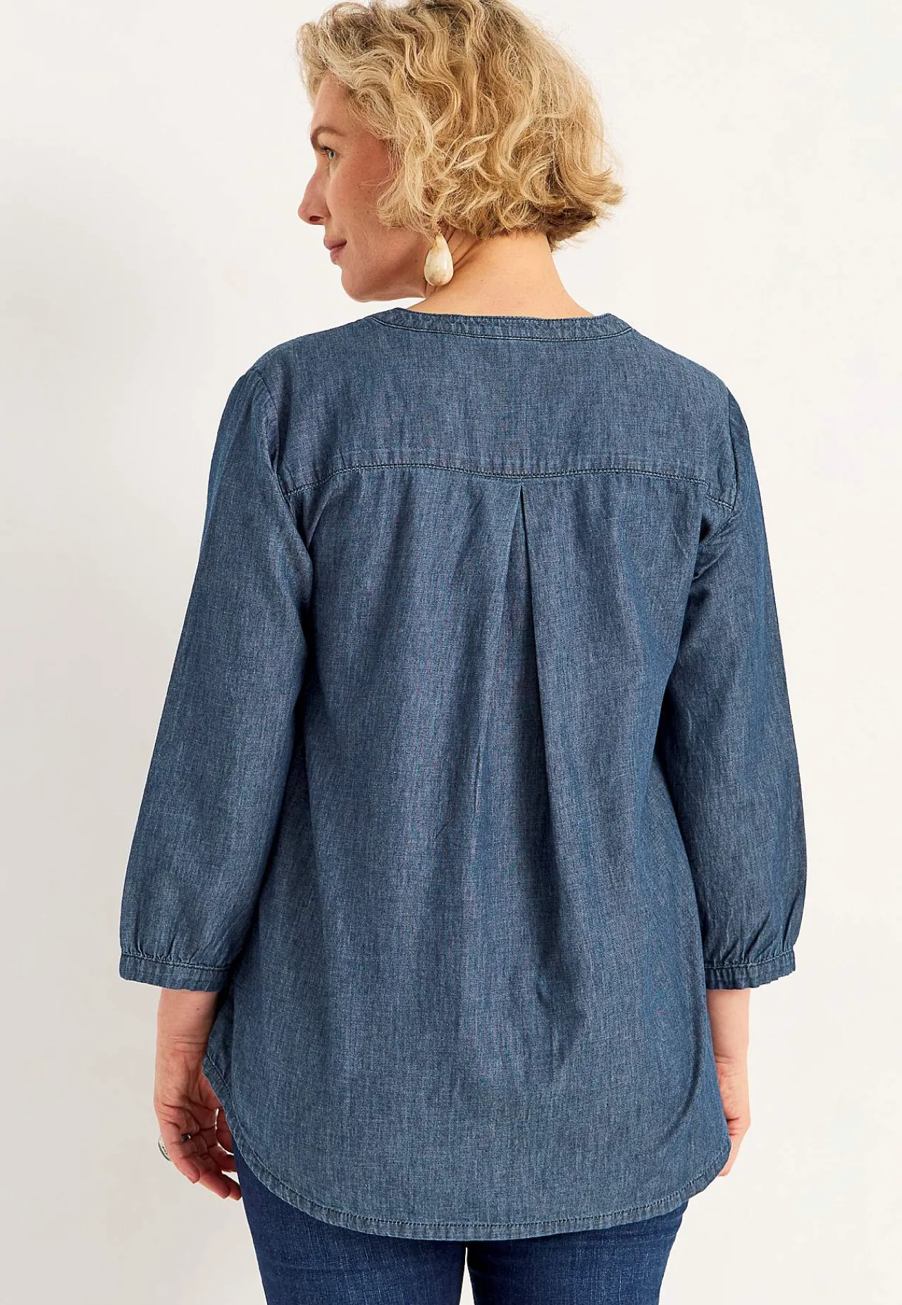 Denim|Denim-Toppe-Cellbes of Sweden Cowboyskjorte med brystlomme Mørkeblå / Denim