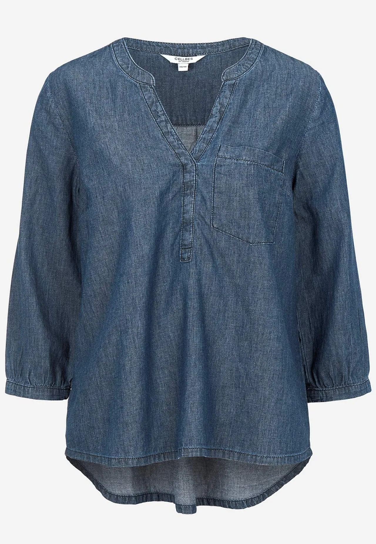 Denim|Denim-Toppe-Cellbes of Sweden Cowboyskjorte med brystlomme Mørkeblå / Denim