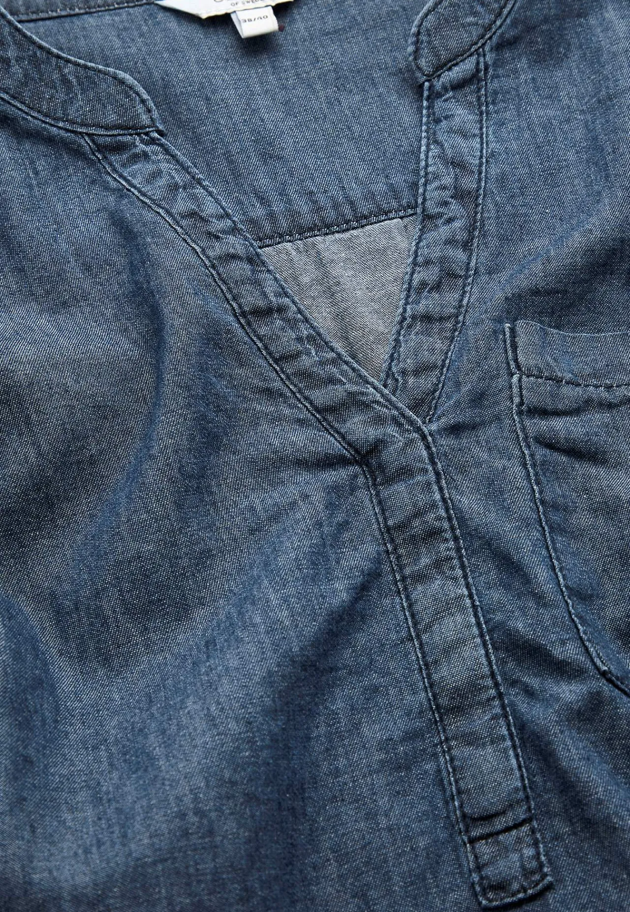 Denim|Denim-Toppe-Cellbes of Sweden Cowboyskjorte med brystlomme Mørkeblå / Denim