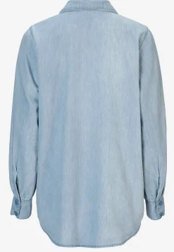 Denim|Denim-Toppe-Cellbes of Sweden Cowboyskjorte med syede lægge Mellemblå / Denim