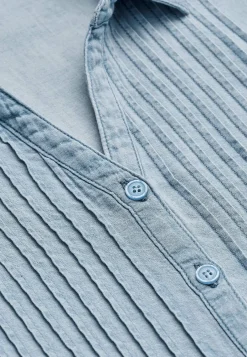 Denim|Denim-Toppe-Cellbes of Sweden Cowboyskjorte med syede lægge Mellemblå / Denim