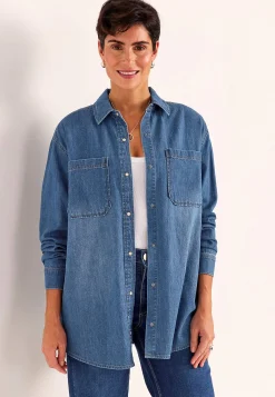 Denim|Denim-Toppe-Cellbes of Sweden Cowboyskjorte uden stræk | Cellbes
