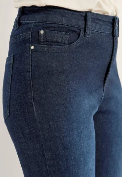Forårsbukser|Capribukser-Cellbes of Sweden Crop jeans med design med fem lommer Mellemblå / Denim