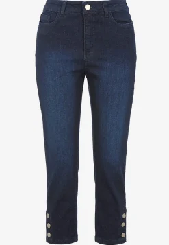 Forårsbukser|Capribukser-Cellbes of Sweden Crop jeans med design med fem lommer Mellemblå / Denim