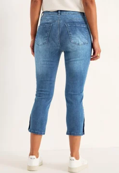 Forårsbukser|Capribukser- Crop jeans med design med fem lommer | Cellbes