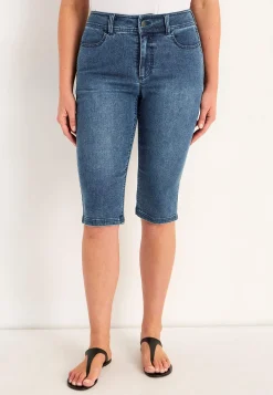 Forårsbukser|Capribukser-Cellbes of Sweden Crop jeans med superstræk Sara Mellemblå / Denim