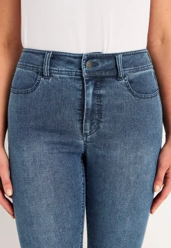 Forårsbukser|Capribukser-Cellbes of Sweden Crop jeans med superstræk Sara Mellemblå / Denim