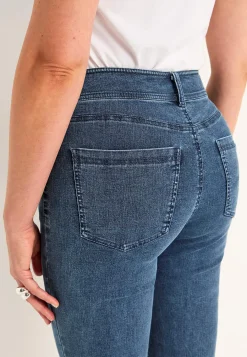 Forårsbukser|Capribukser-Cellbes of Sweden Crop jeans med superstræk Sara Mellemblå / Denim