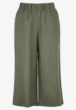 Forårsbukser|Culottes-Cellbes of Sweden Culottebukser Premium i hør Kakigrøn