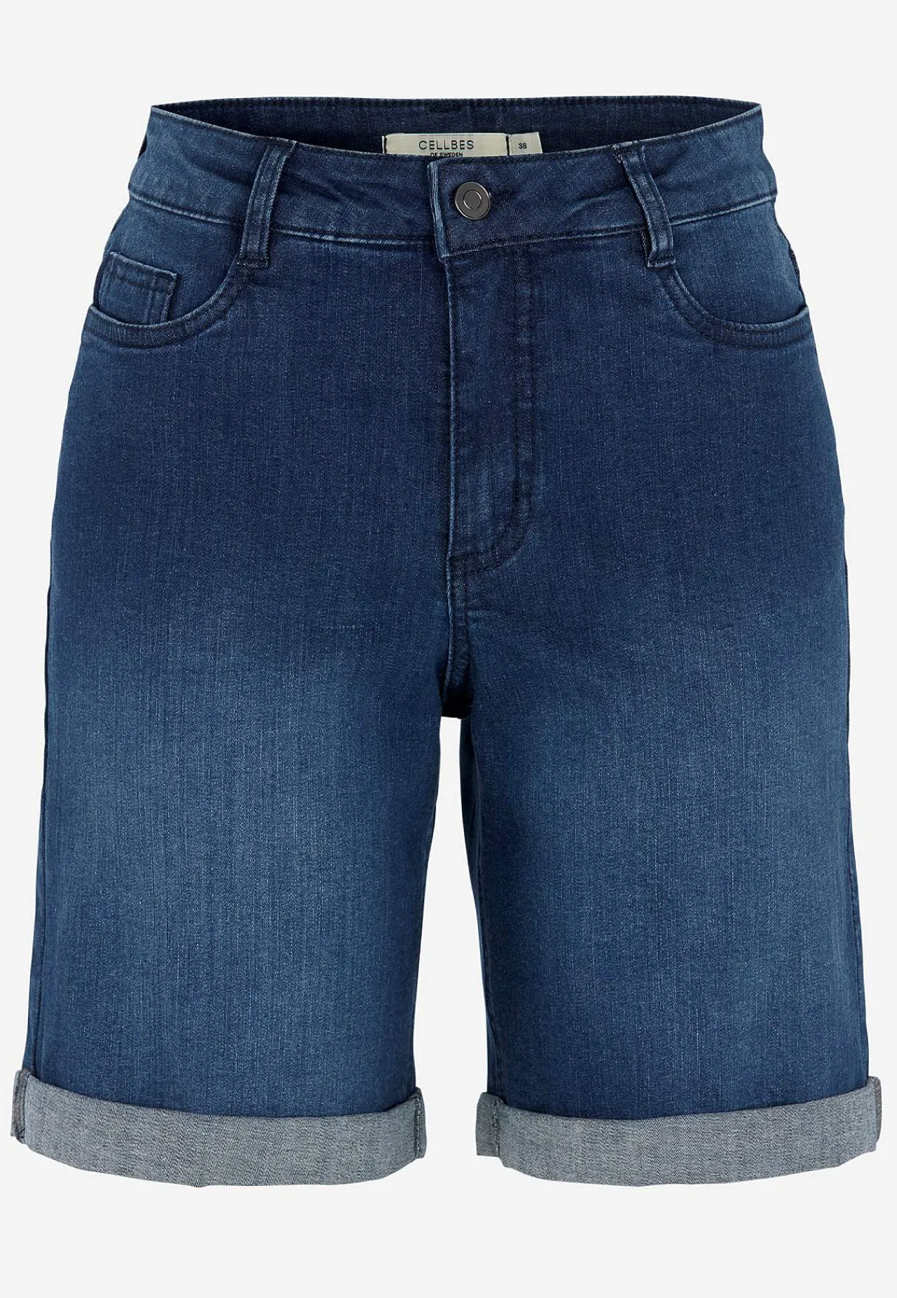 Forårsbukser|Jeansshorts-Cellbes of Sweden Denimshorts med komfortabelt stræk Mellemblå / Denim