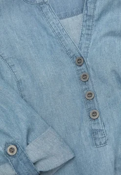 Denim|Denim-Toppe- Denimtunika med lommer | Cellbes