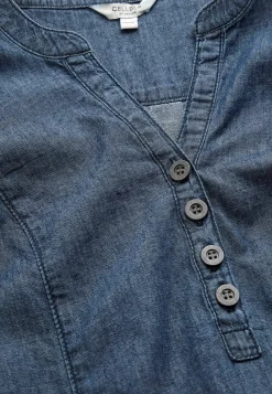 Denim|Denim-Toppe- Denimtunika med lommer | Cellbes